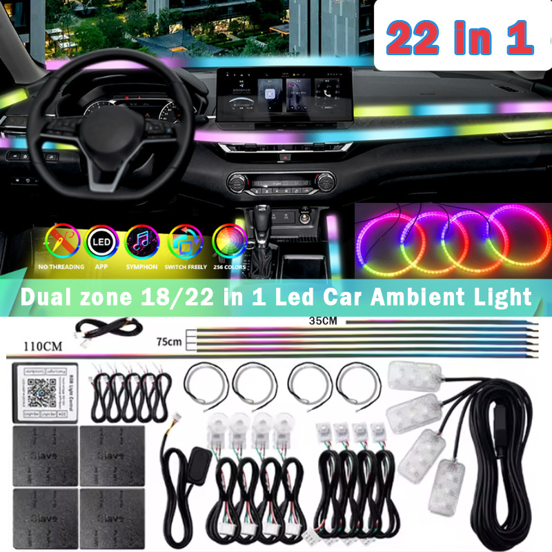 18/22 in 1 Acrylic Led Car Amb - Led Gaming Light Strip บทวิจารณ์และราคา