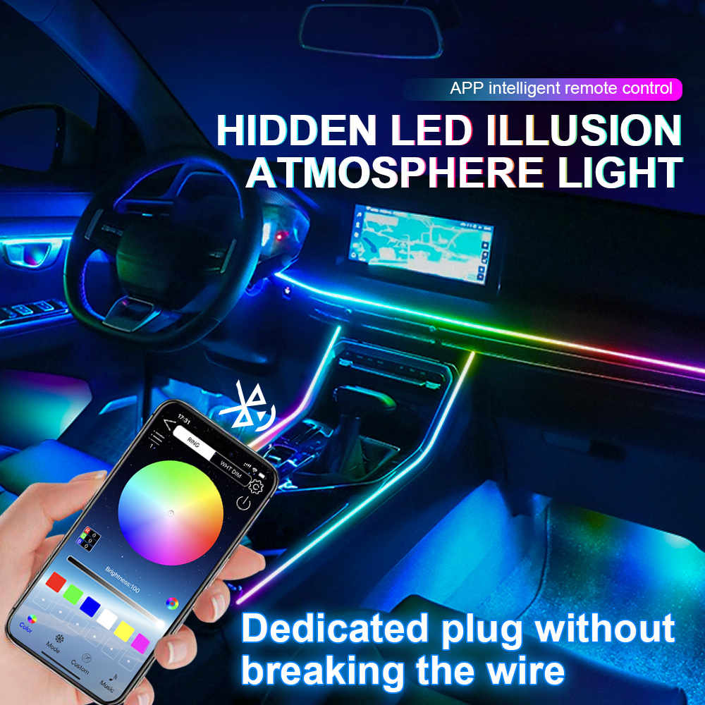 18/22 in 1 Acrylic Led Car Amb - Led Gaming Light Strip บทวิจารณ์และราคา