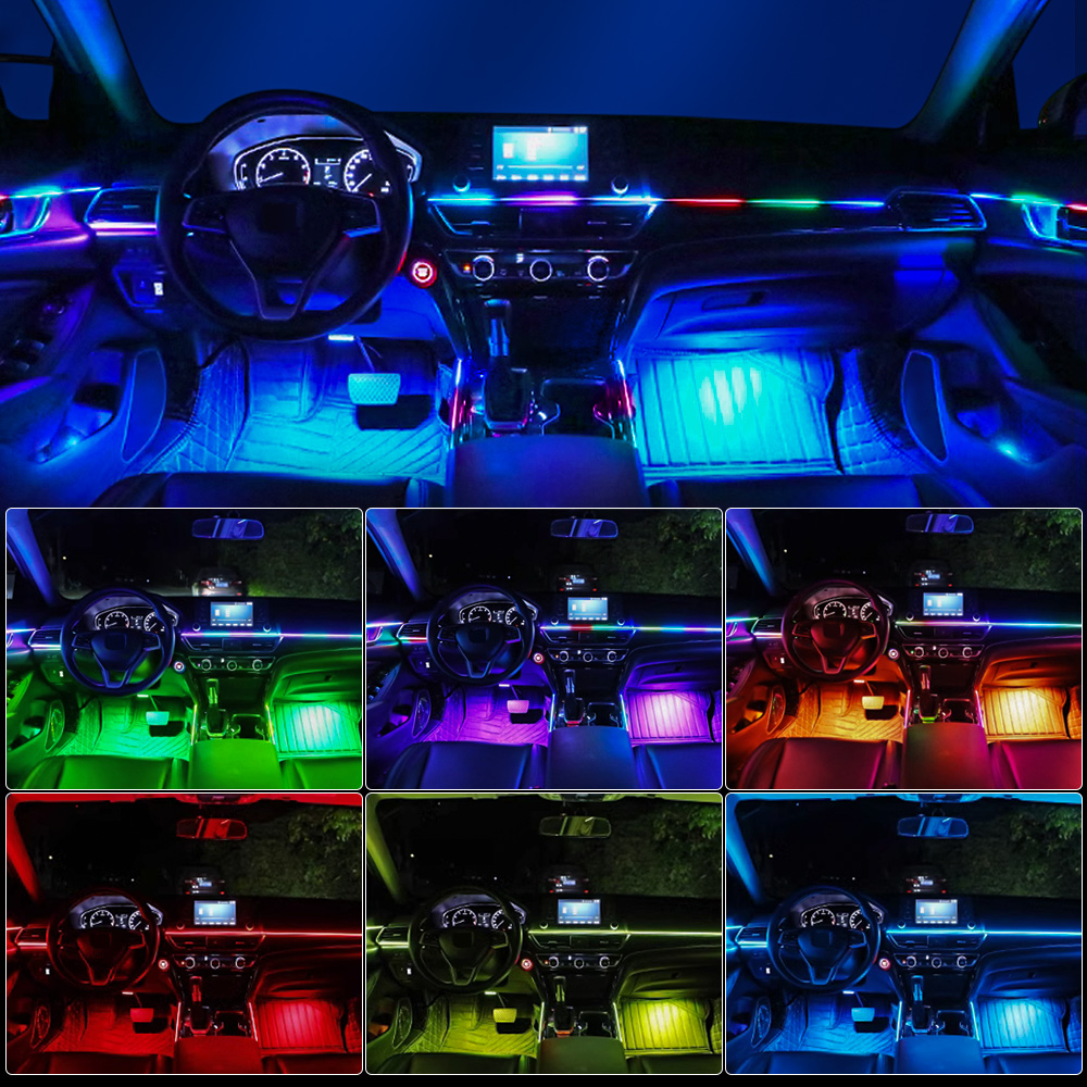 18/22 in 1 Acrylic Led Car Amb - Led Gaming Light Strip บทวิจารณ์และราคา