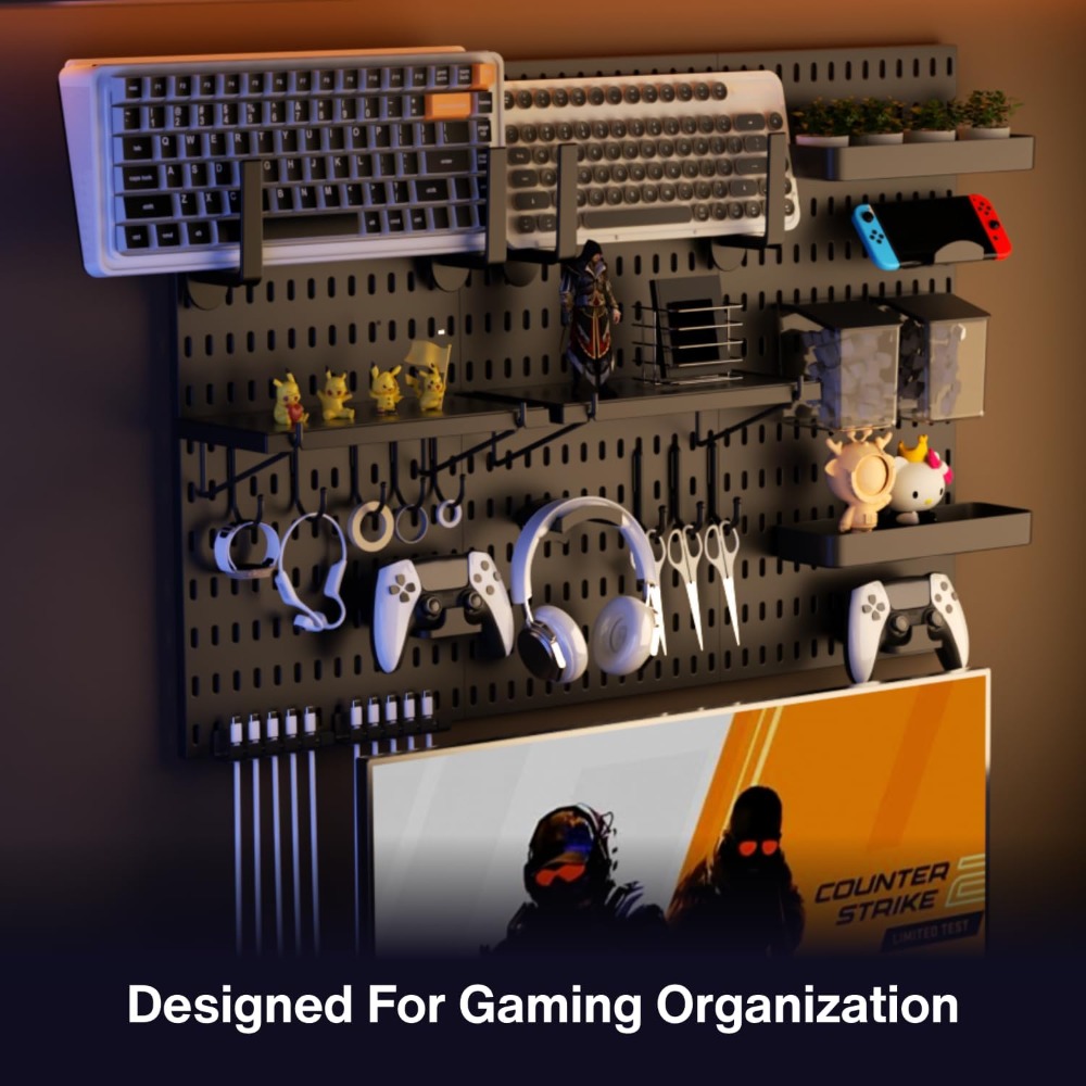 Pegboard Wall Organizer for Ga - Gaming Console Images บทวิจารณ์และราคา