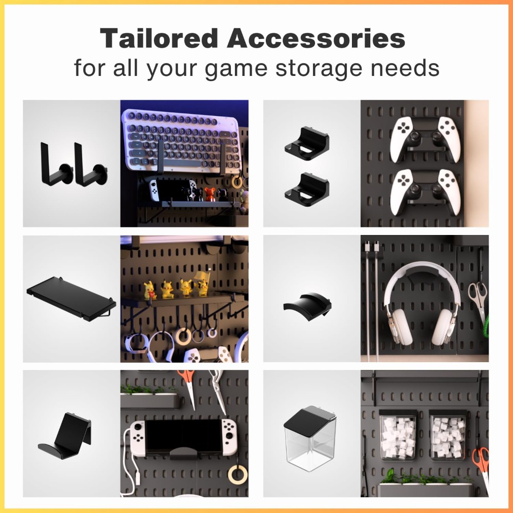 Pegboard Wall Organizer for Ga - Gaming Console Images บทวิจารณ์และราคา