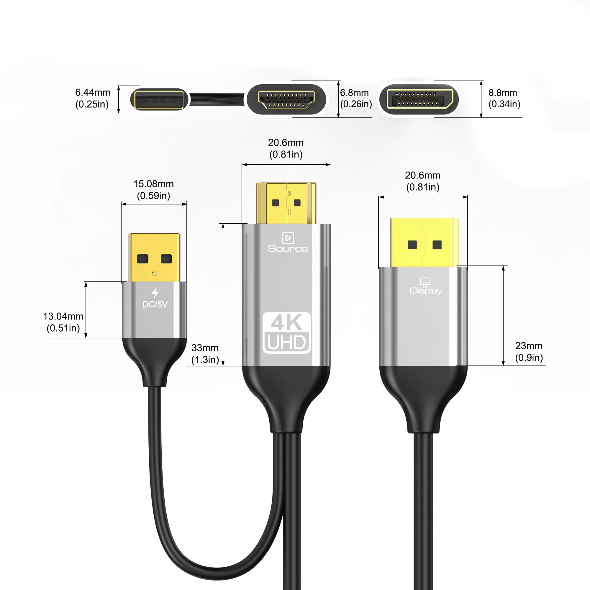 HDMI to DP Converter Cable wit - Gaming Console And Monitor บทวิจารณ์และราคา