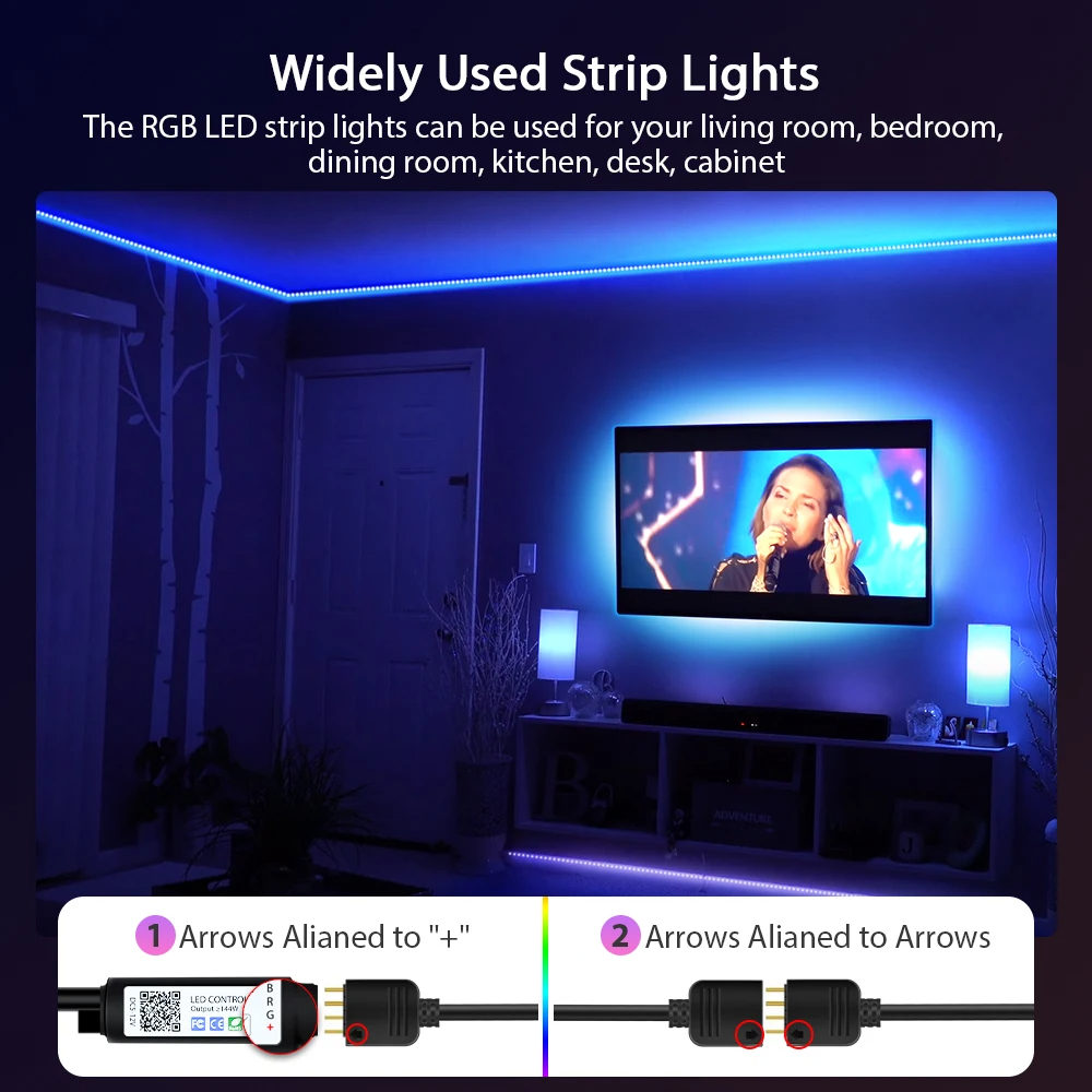 RGB 5050 Bluetooth LED Strip L - Led Gaming Light Strip บทวิจารณ์และราคา