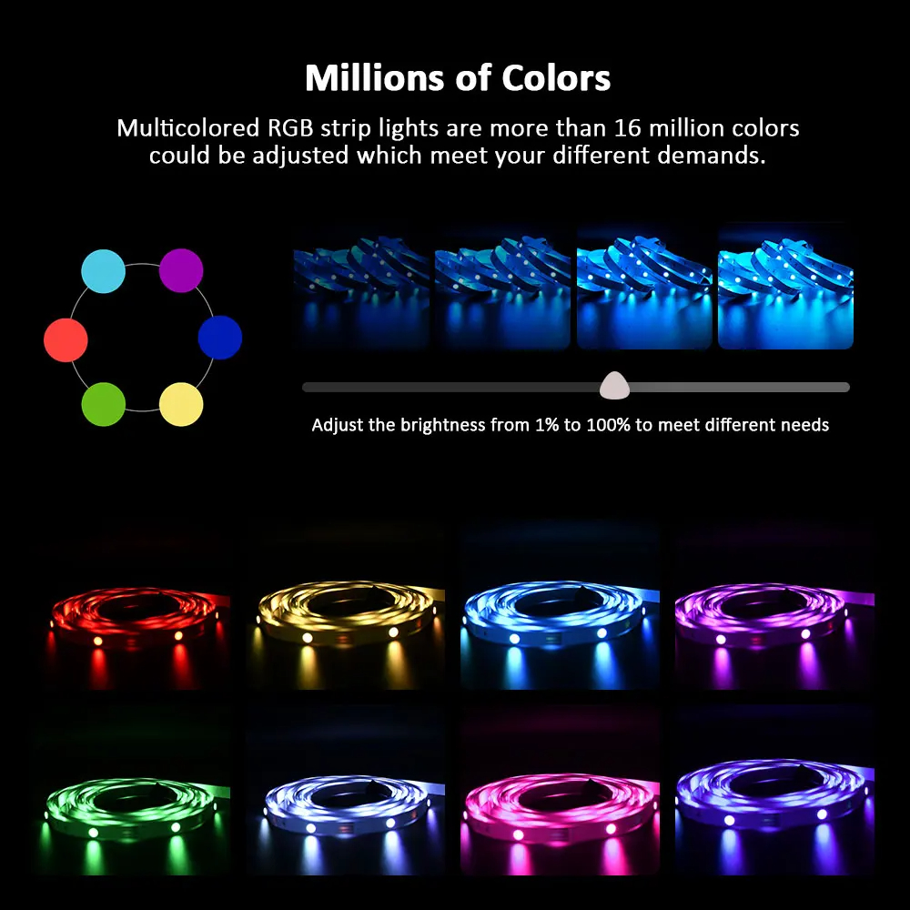 RGB 5050 Bluetooth LED Strip L - Led Gaming Light Strip บทวิจารณ์และราคา