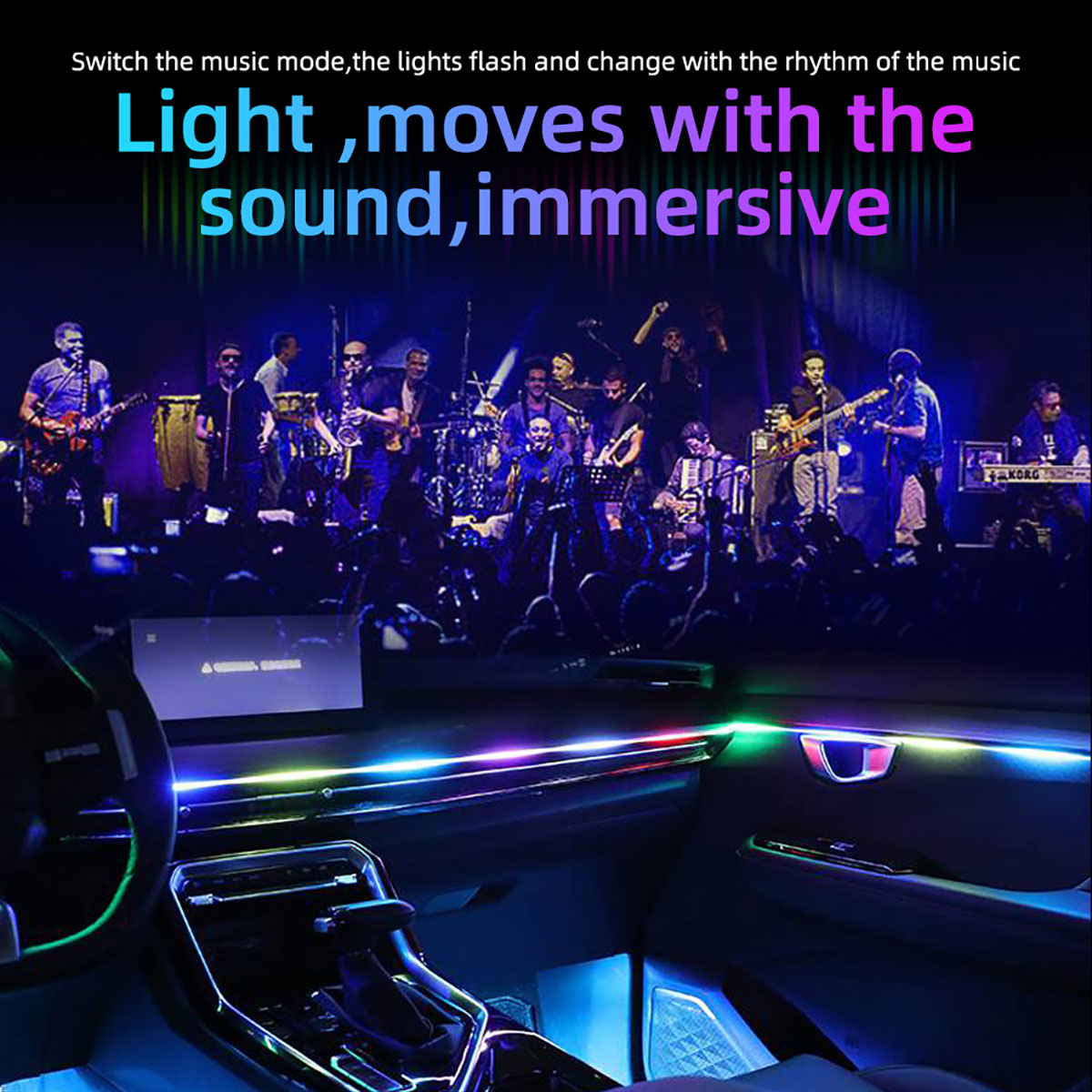 6/10 in 1 Car Led Ambient Ligh - Led Gaming Light Strip บทวิจารณ์และราคา