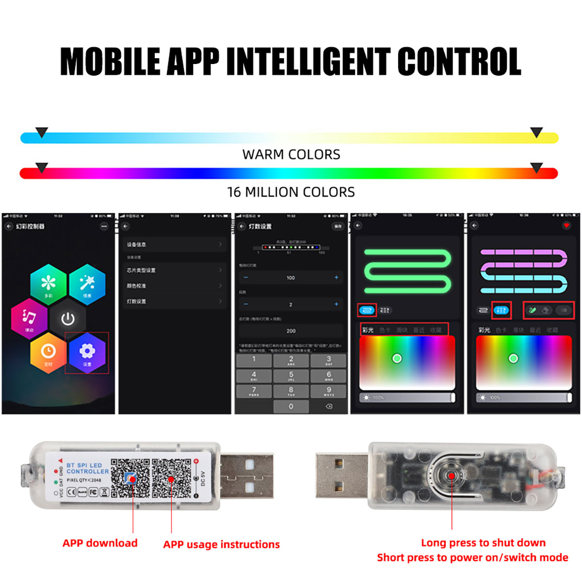 6/10 in 1 Car Led Ambient Ligh - Led Gaming Light Strip บทวิจารณ์และราคา