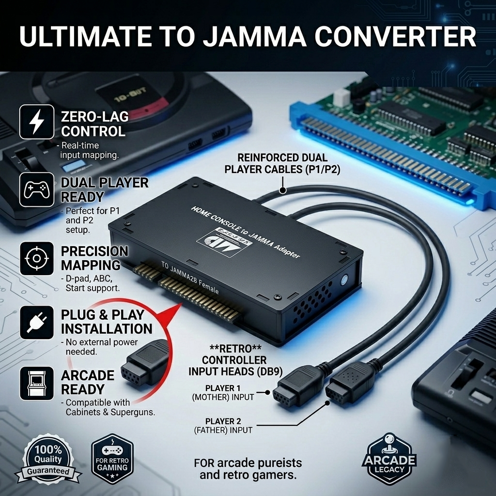 Mega Drive Genesis MD to JAMMA - Gaming Console Years บทวิจารณ์และราคา