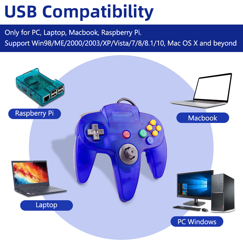 N64 Controller Classic USB Wir - Gaming Console Windows บทวิจารณ์และราคา