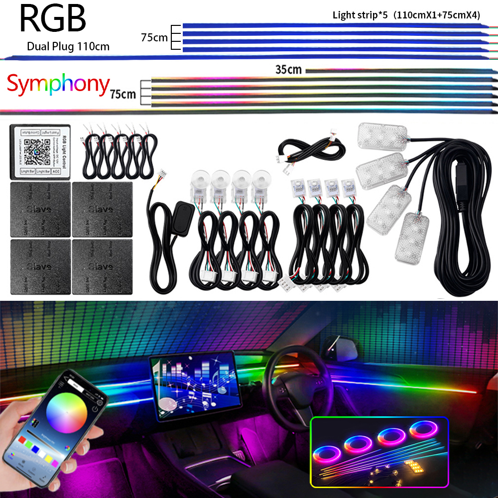 Universal Led Car Ambient Ligh - Led Gaming Light Strip บทวิจารณ์และราคา